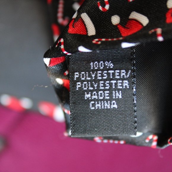 Noel Holiday Collection Necktie Black With Santa Hats And Candy Canes Christmas - Picture 5 of 5